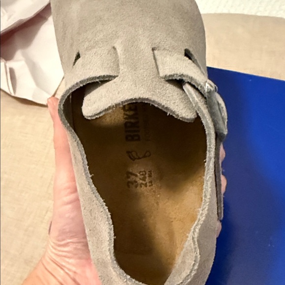 Birkenstock women’s London Suede Gray Suede Loafers size 37 - Picture 7 of 13